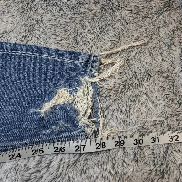 Agolde Blue Jeans Jamie Classic High Rise Distressed 25 - Picture 5 of 13